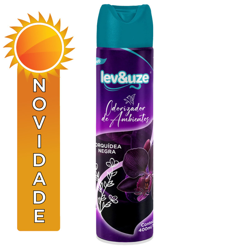 ODORIZANTE DE AMBIENTE LEV&UZE 400ML ORQUÍDEA NEGRA - CX COM 6 UN