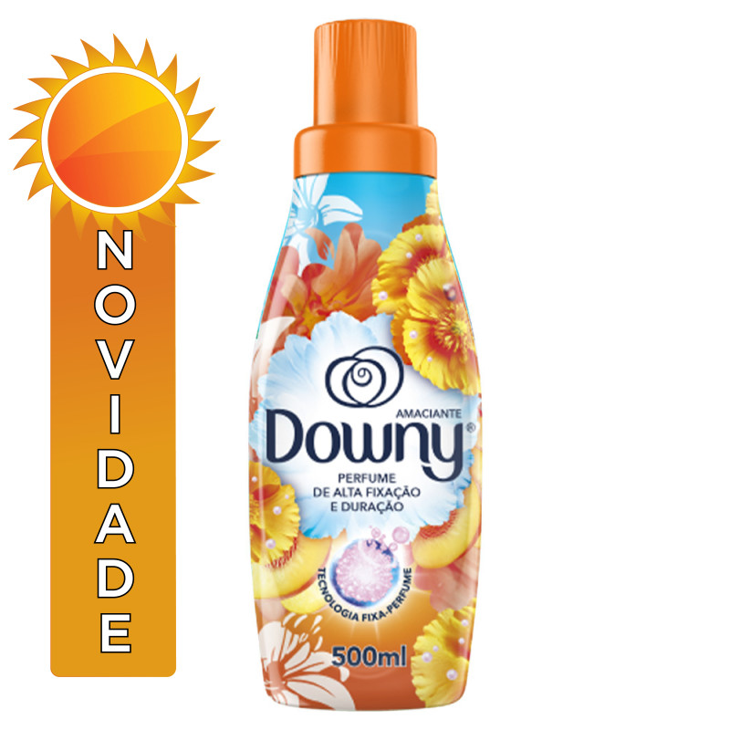 AMACIANTE DOWNY 500ML CONCENTRADO VERÃO TROPICAL - CX COM 12 UN