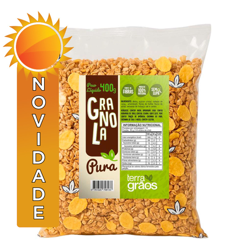 GRANOLA PURA TERRA GRÃOS 400GR TRADICIONAL - CX COM 24 UN