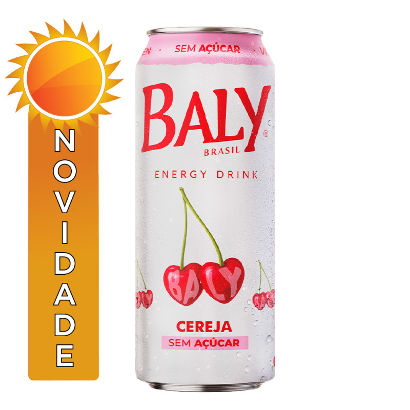 ENERGÉTICO BALY SEM AÇÚCAR 473ML CEREJA - FD COM 6 UN