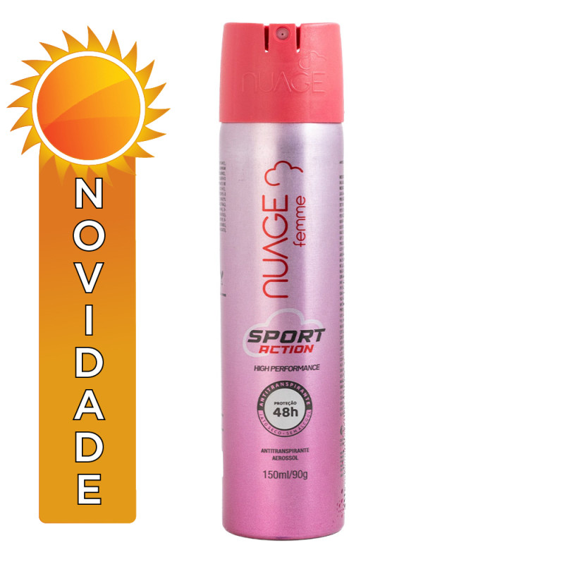 DESODORANTE NUAGE 48H 150ML SPORT ACTION FEMME - CX COM 12 UN