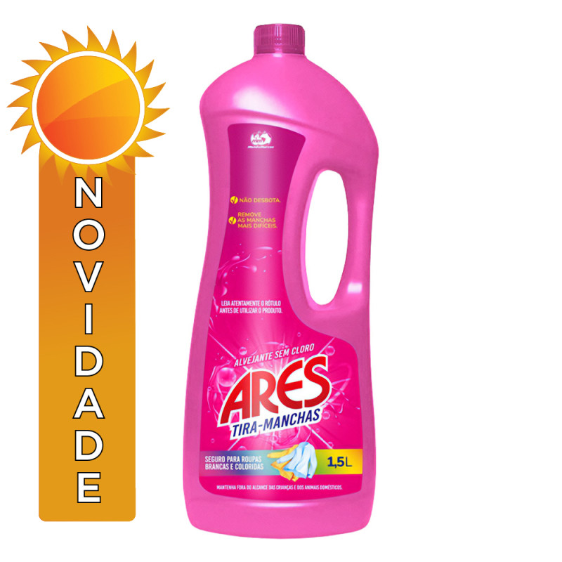 ALVEJANTE LÍQUIDO SEM CLORO ARES 1,5 LITRO TRADICIONAL - CX COM 6 UN