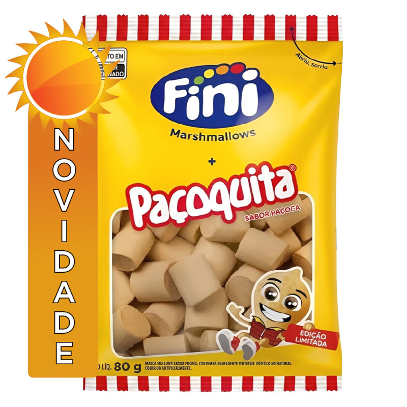 MARSHMALLOWS FINI 80GR PAÇOQUITA - CX COM 12 UN