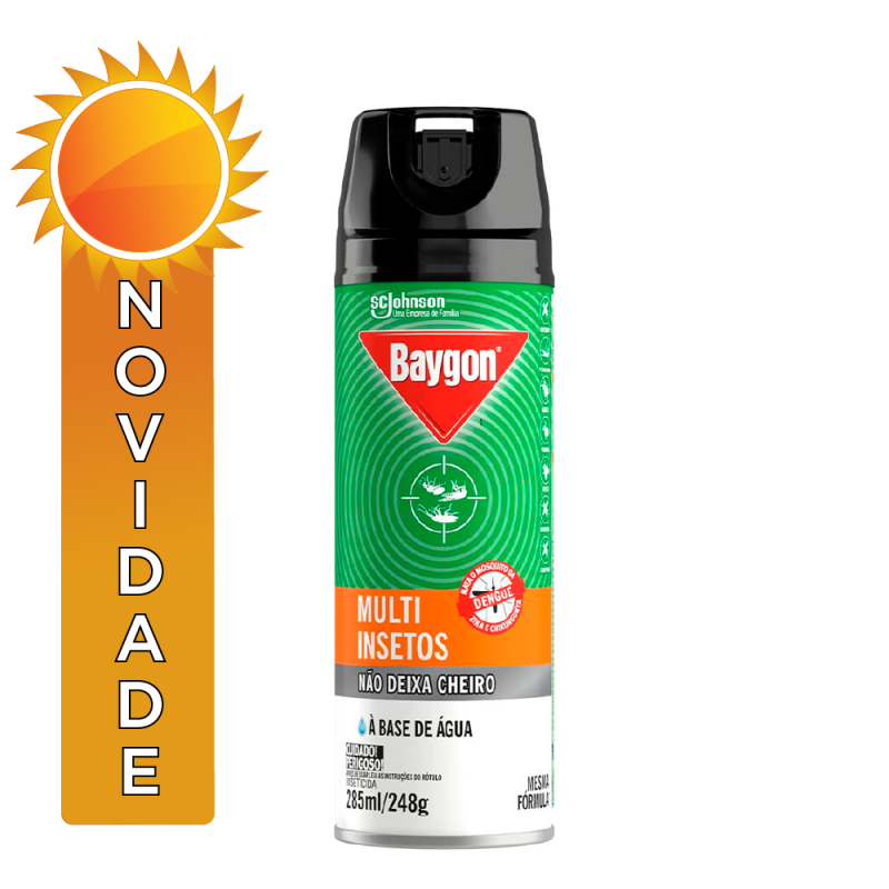 INSETICIDA AEROSOL BAYGON 285ML SEM CHEIRO - CX COM 12 UN