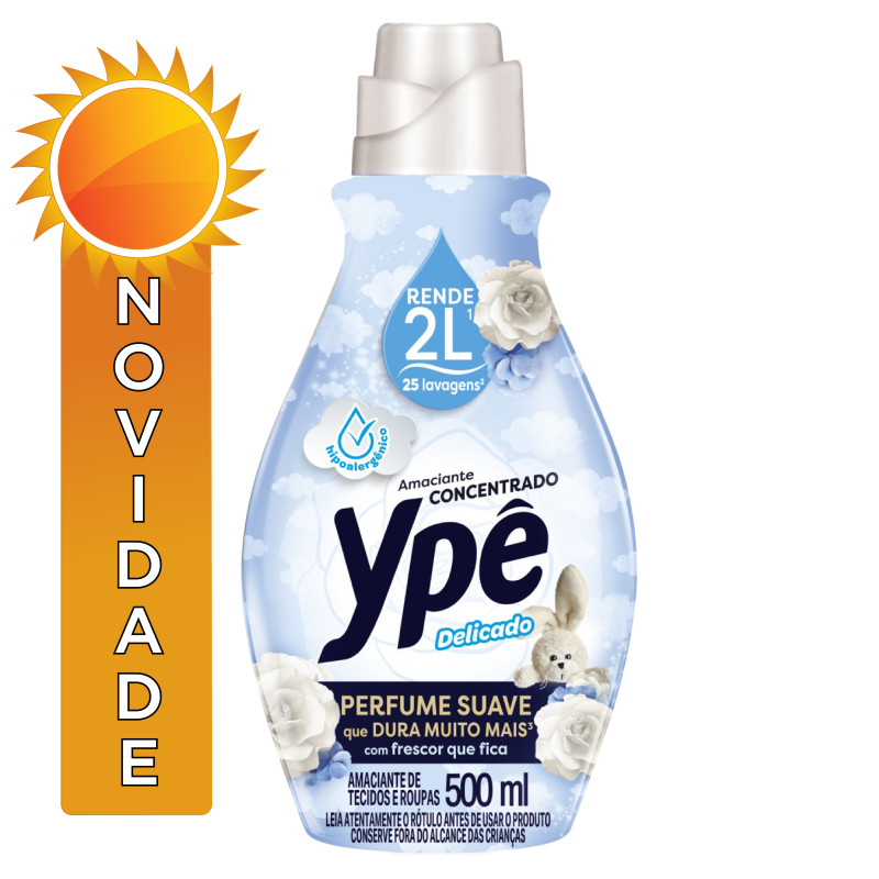 AMACIANTE CONCENTRADO YPÊ 500ML DELICADO - CX COM 12 UN