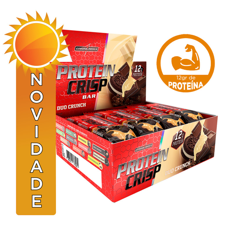 BARRA PROTEIN CRISP INTEGRALMEDICA 45GR DUO CRUNCH - DP COM 12 UN
