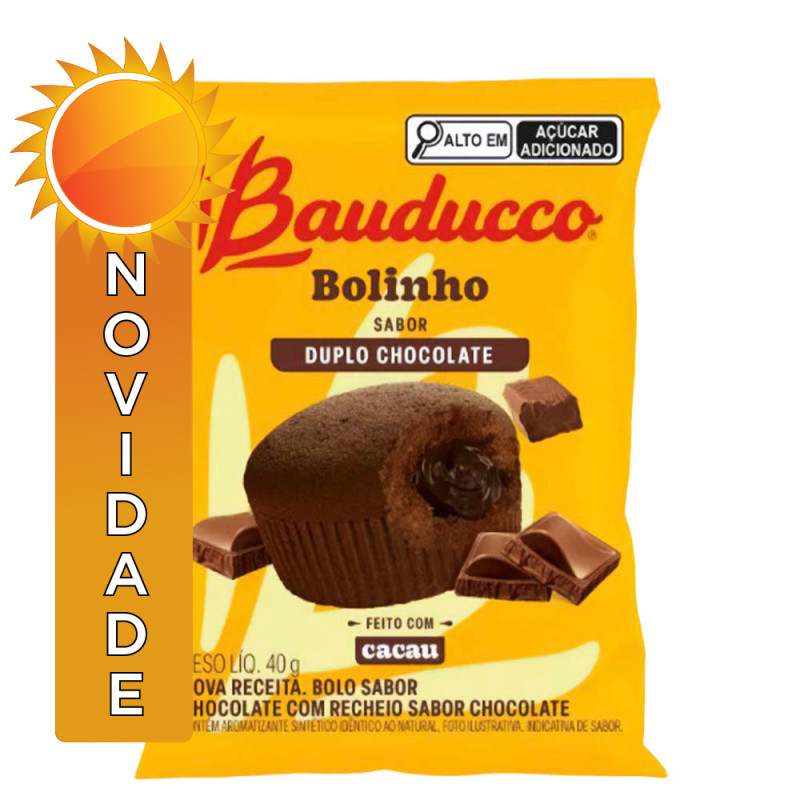 BOLINHO BAUDUCCO 40GR DUPLO CHOCO - DP COM 16 UN