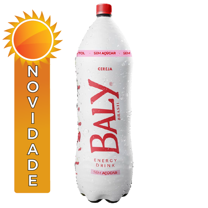 ENERGÉTICO BALY 2 LITROS CEREJA SEM AÇÚCAR - FD COM 6 UN