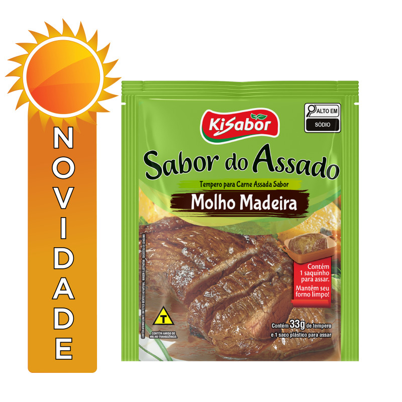 TEMPERO SABOR DO ASSADO KISABOR 33GR - MADEIRA CX COM 15 UN