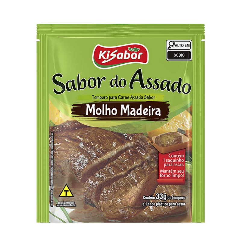 TEMPERO SABOR DO ASSADO KISABOR 33GR MOLHO MADEIRA - CX COM 15 UN