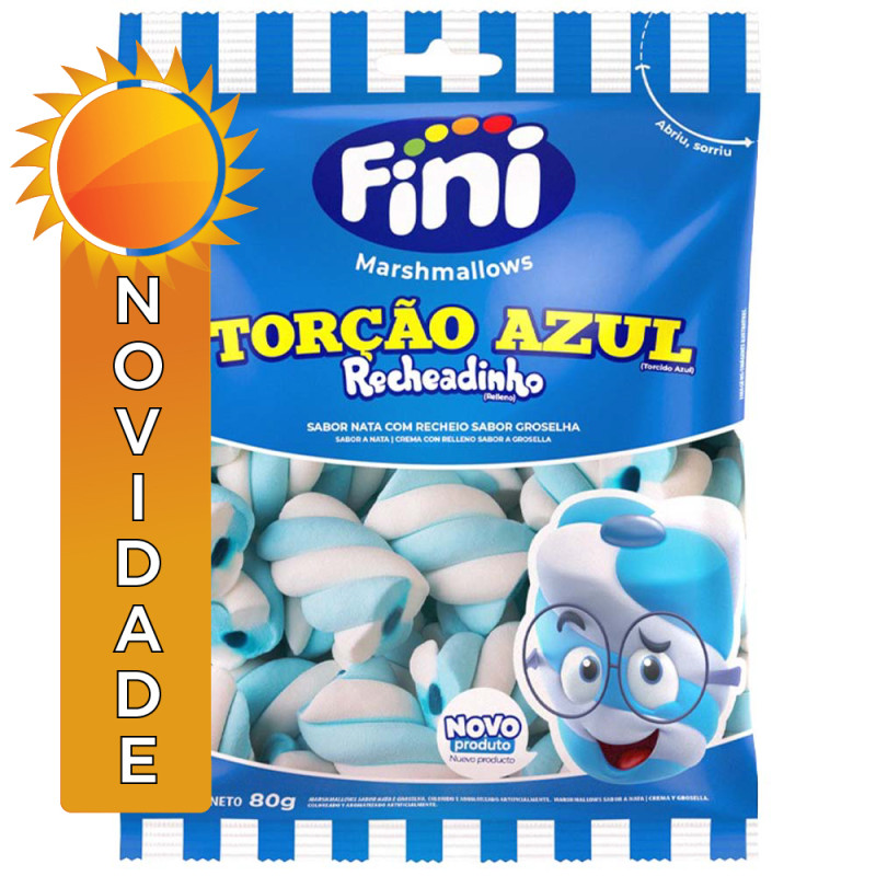 MARSHMALLOWS FINI 80GR TORÇÃO AZUL - CX COM 12 UN