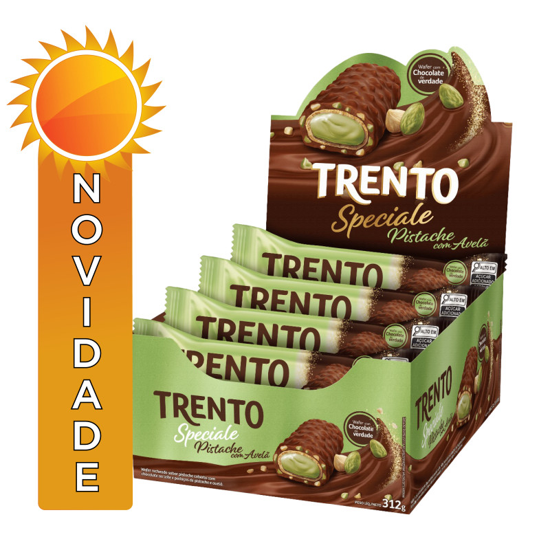 CHOCOLATE TRENTO SPECIALE AVELA 26GR  PISTACHE - DP COM 12 UN