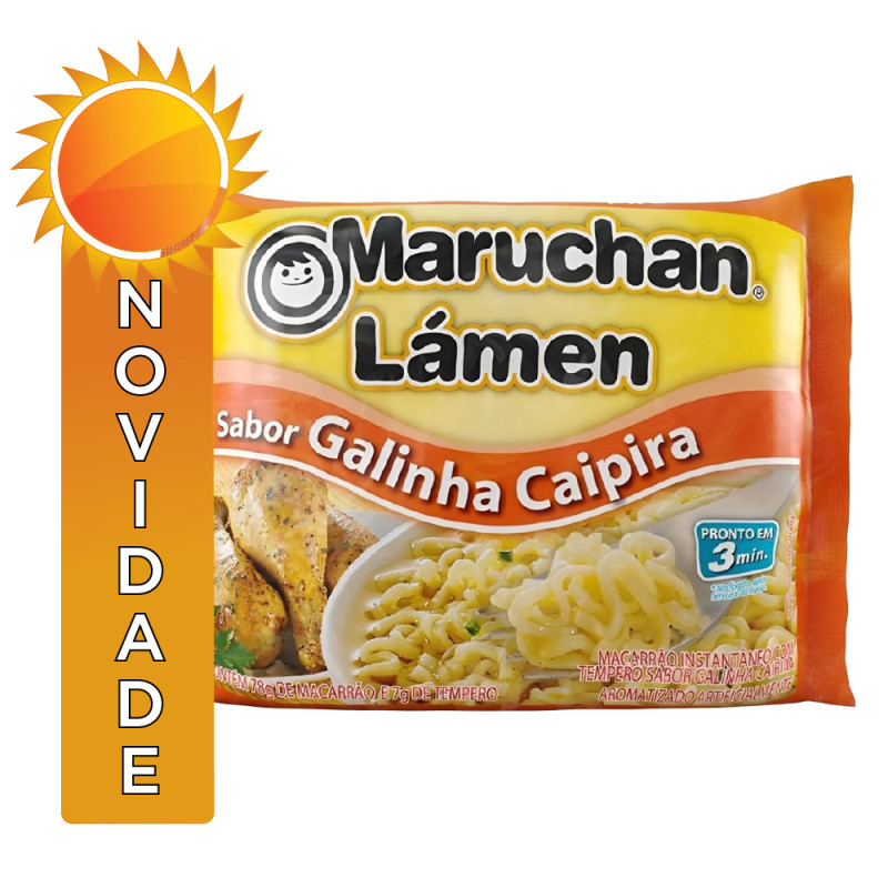 MACARRÃO INSTANTÂNEO MARUCHAN LÁMEN 85GR GALINHA CAIPIRA - CX COM 50 UN