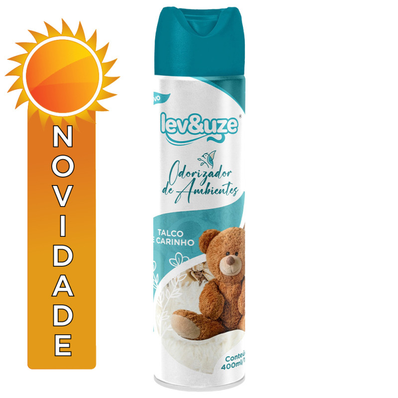 ODORIZANTE DE AMBIENTE LEV&UZE 400ML TALCO CARINHO - CX COM 6 UN