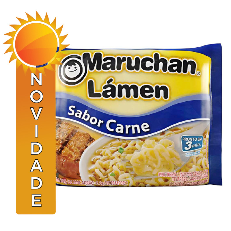 MACARRÃO INSTANTÂNEO MARUCHAN LÁMEN 85GR CARNE - CX COM 50 UN