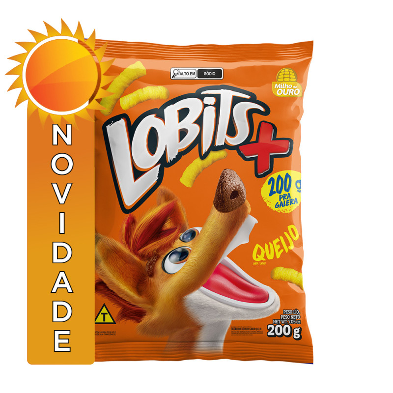 SALGADINHO LOBITS 200GR QUEIJO - CX COM 12 PC