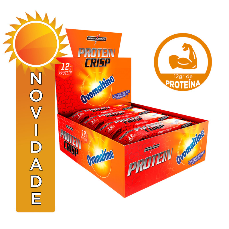 BARRA PROTEIN CRISP INTEGRALMEDICA 45GR OVOMALTINE - DP COM 12 UN