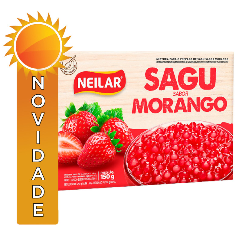 SAGU NEILAR 150GR MORANGO - CX COM 12 UN