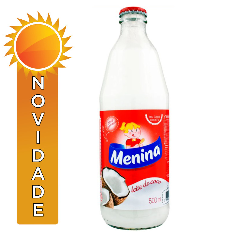 LEITE DE COCO MENINA 500ML  VIDRO - CX COM 12 UN