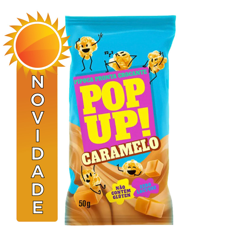 PIPOCA POP UP BEL 50GR CARAMELO - CX COM 38 PC