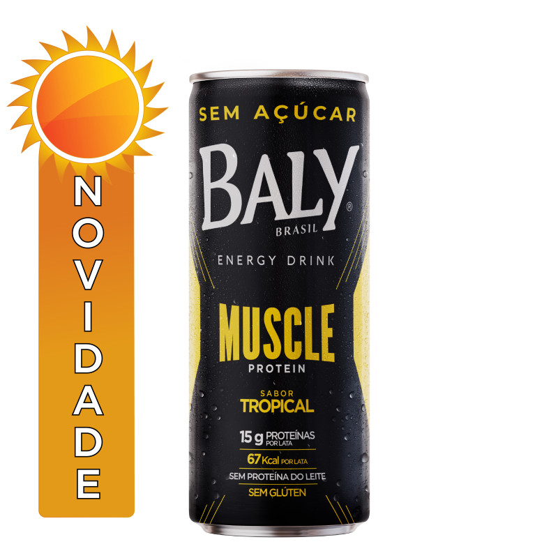 BEB. ENERGETICO BALY LATA 250ML  MUSCLE PROTEIN - FD COM 6 UN