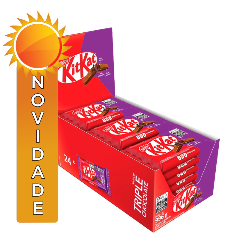 CHOCOLATE KITKAT TRIPLO CHOCOLATE 41,5GR - DP COM 24 UN