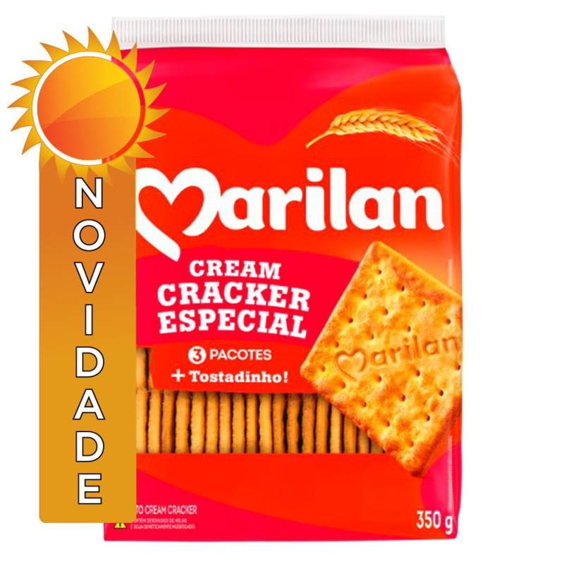 BISCOITO MARILAN 350GR CREAM CRACKER ESPECIAL - CX COM 20 UN
