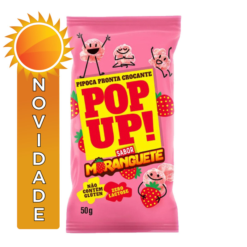 PIPOCA POP UP BEL 50GR MORANGUETE - CX COM 38 PC