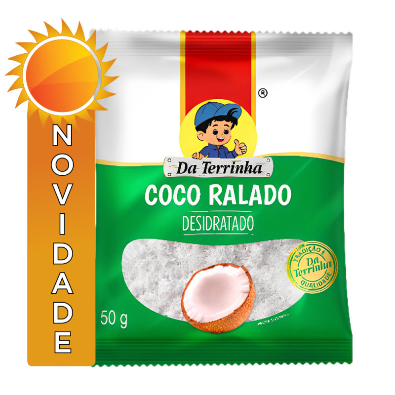 COCO RALADO DA TERRINHA 50GR DESIDRATADO - CX COM 24 UN