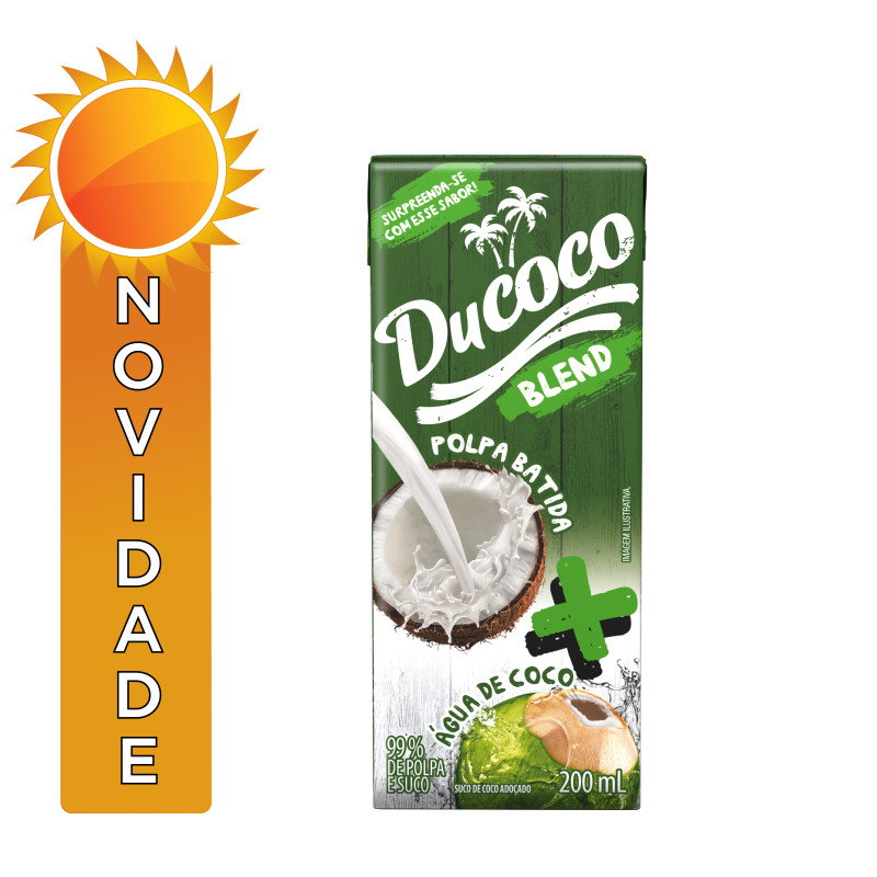 ÁGUA DE COCO DUCOCO 200ML  BLEND - CX COM 27 UN