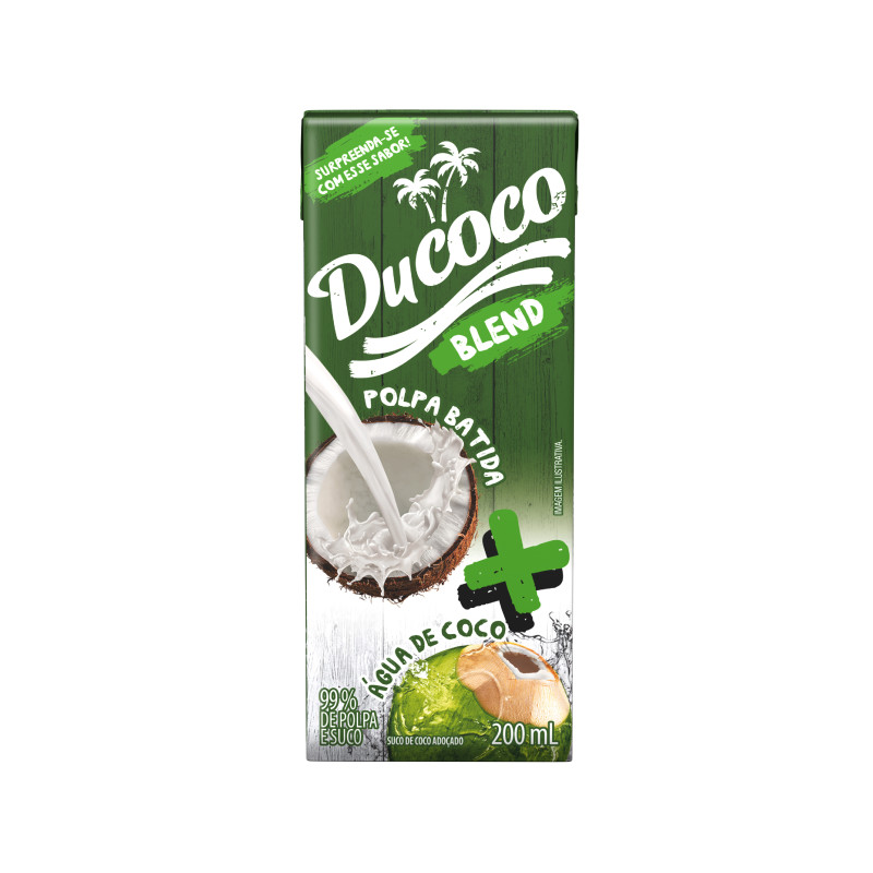 ÁGUA DE COCO DUCOCO 200ML  BLEND - CX COM 27 UN