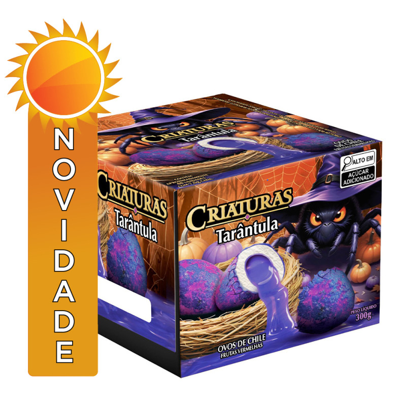 CHICLE SUKEST CRIATURAS 300GR FRAMBOESA TARÂNTULA - DP COM 40 UN