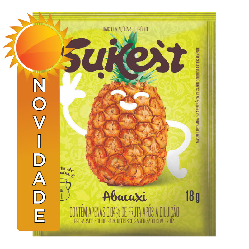 REFRESCO EM PÓ SUKEST 18GR ABACAXI - DP COM 15 UN