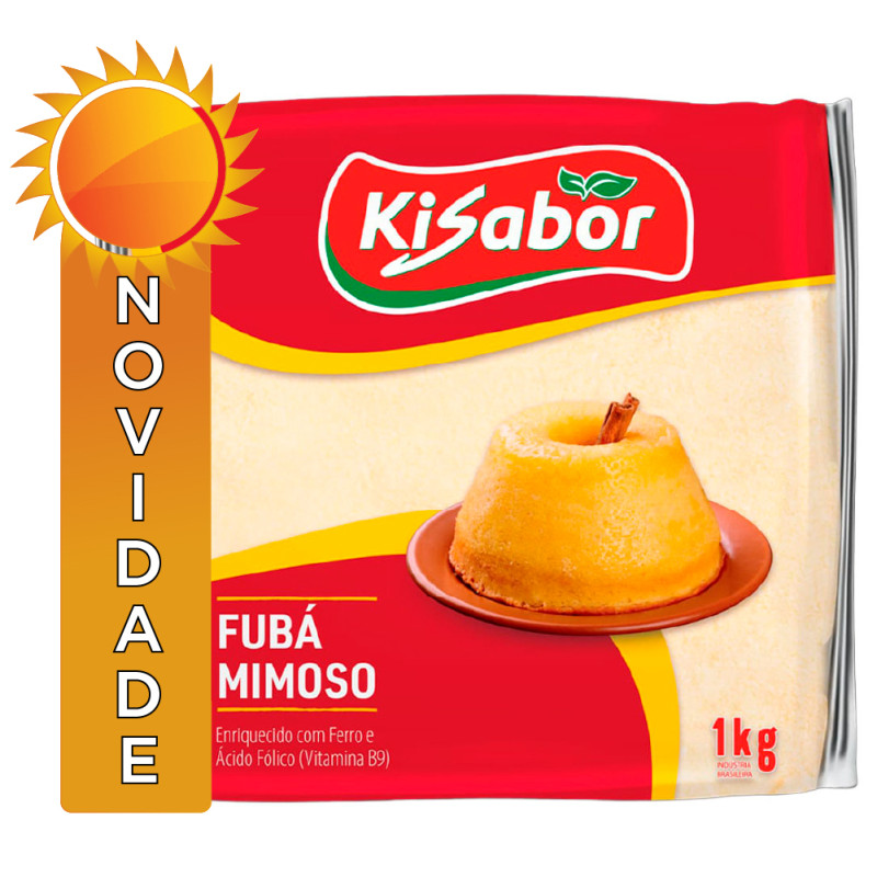 FUBÁ MIMOSO KISABOR 1 KILO - FD COM 12 PC