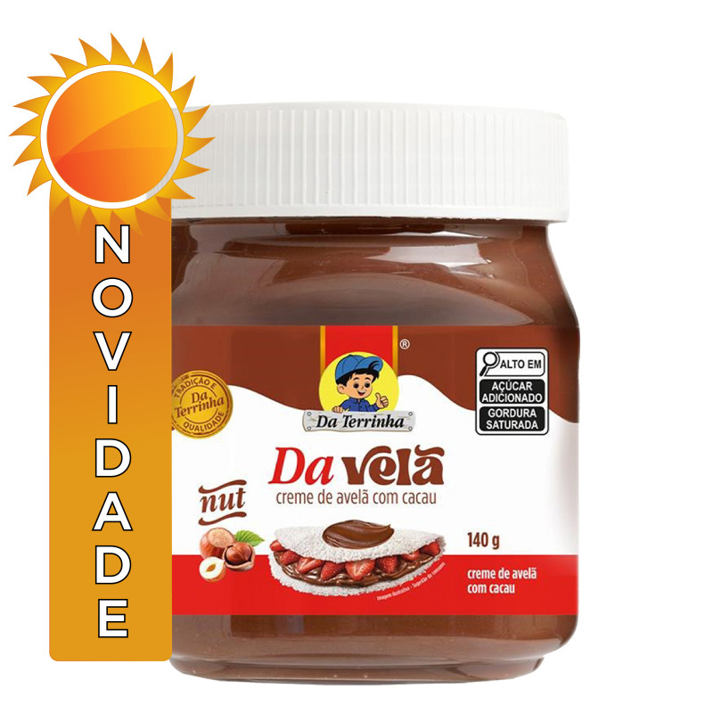 CREME DE AVELÃ DAVELÃ DA TERRINHA 140GR COM CACAU - CX COM 10 UN