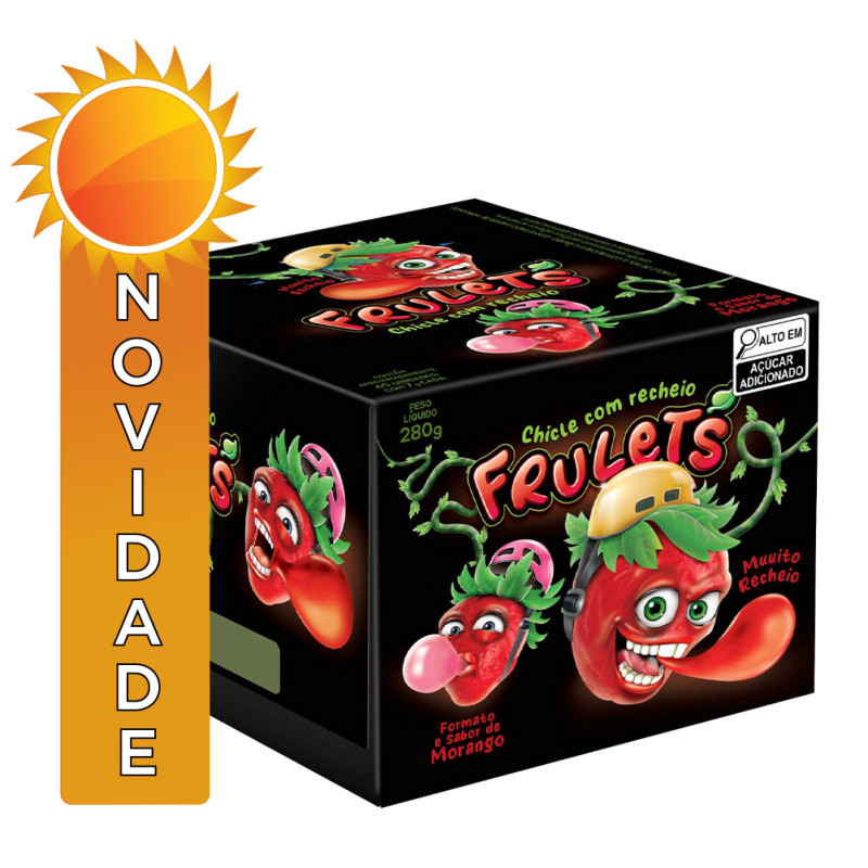 CHICLE SUKEST FRULETS 280GR MORANGO - DP COM 40 UN
