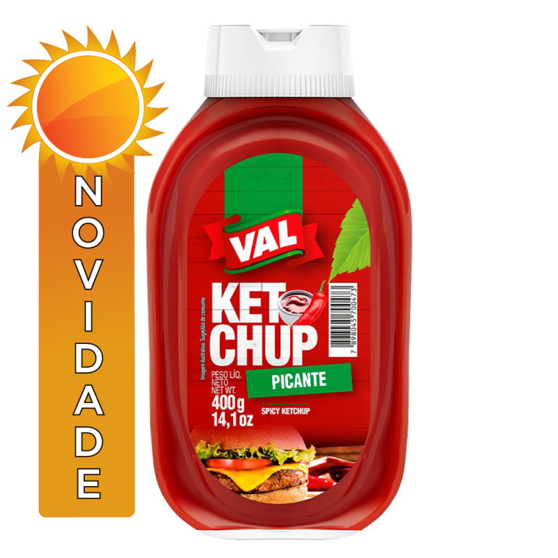 KETCHUP VAL 400GR PICANTE - CX COM 12 UN