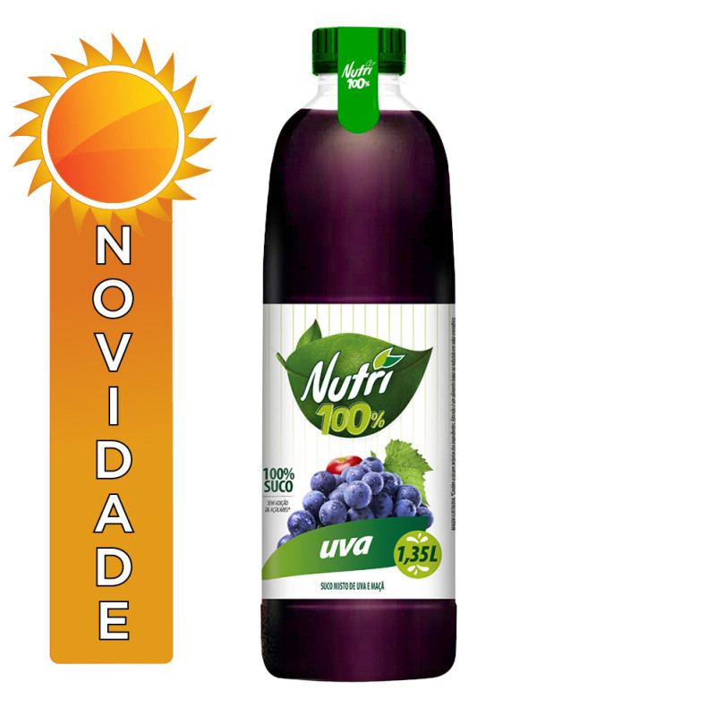 SUCO NUTRI 100% 1,35LT  UVA - CX COM 6 UN