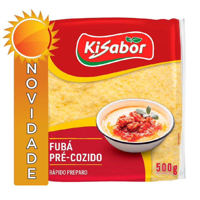 FUBÁ PRÉ-COZIDO KISABOR 500GR - CX COM 24 UN