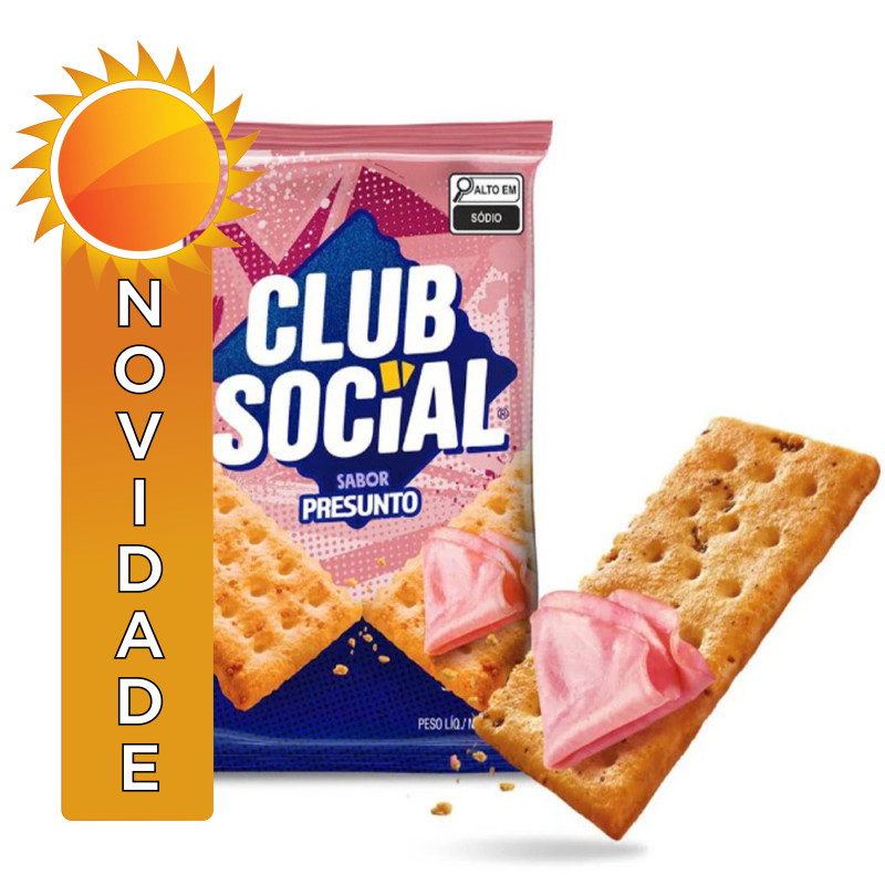 BISCOITO CLUB SOCIAL 23,5GR PRESUNTO - CX COM 44 UN