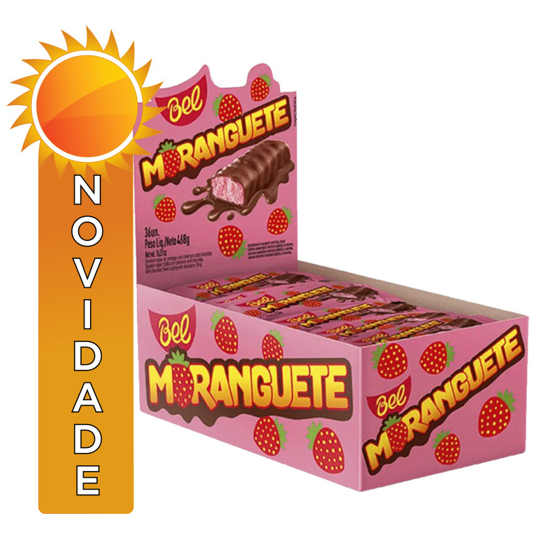 CHOCOLATE MORANGUETE BEL 13GR MORANGO - DP COM 36 UN