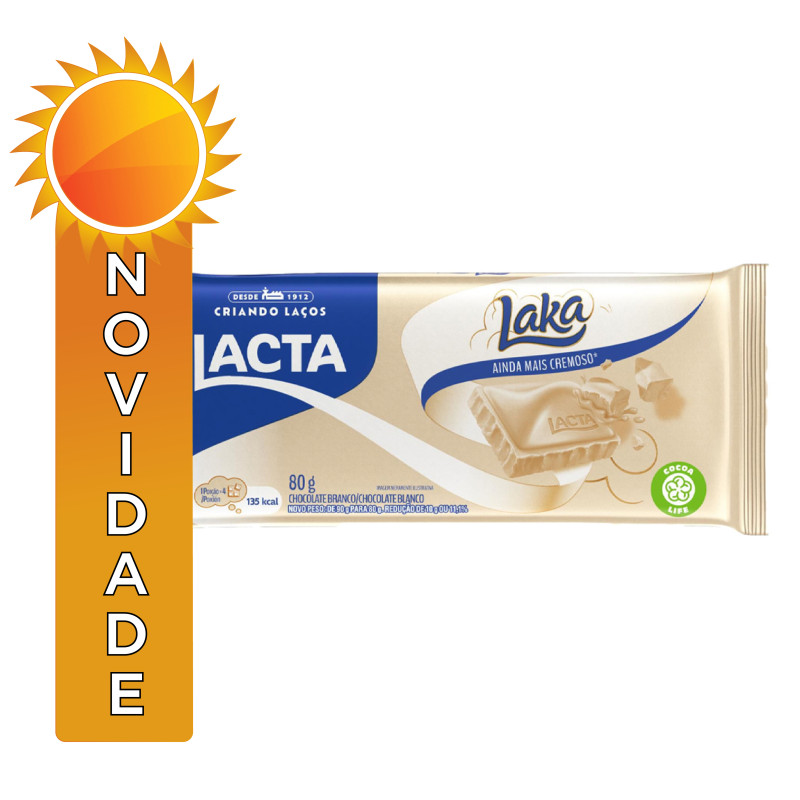CHOCOLATE LACTA BARRA 80GR  LAKA - DP COM 17 UN