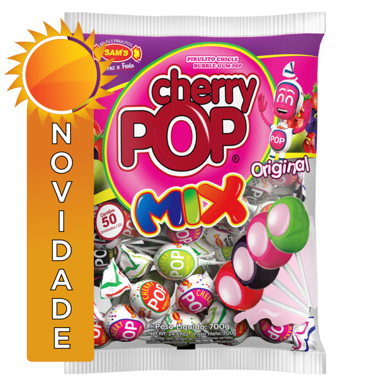 PIRULITO CHERRY POP SAM'S 14GR ORIGINAL MIX - PC COM 50 UN