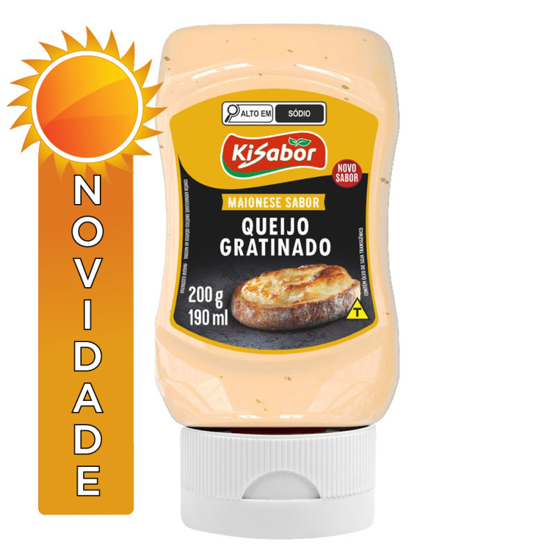 MAIONESE KISABOR 200GR QUEIJO GRATINADO - CX COM 12 UN