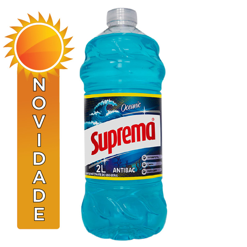 DESINFETANTE SUPREMA 2 LITROS OCEANIC - CX COM 6 UN