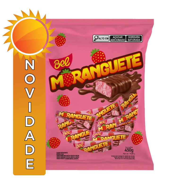 BOMBOM MORANGUETE BEL 9GR MORANGO - PC COM 50 UN