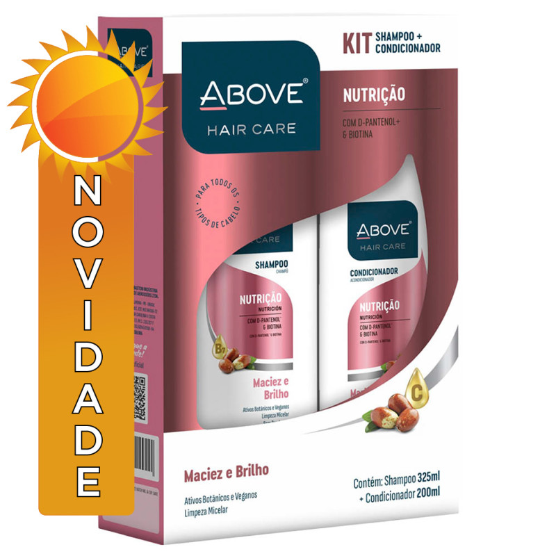 KIT ABOVE SHAMPOO 325ML/CONDICIONADOR 200ML NUTRIÇÃO - UNIDADE