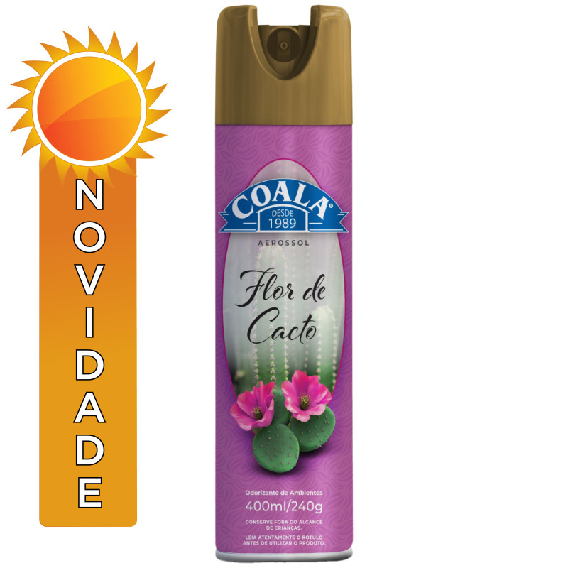 ODORIZANTE DE AMBIENTE AEROSOL COALA 400ML  FLOR DE CACTO - CX COM 6 UN