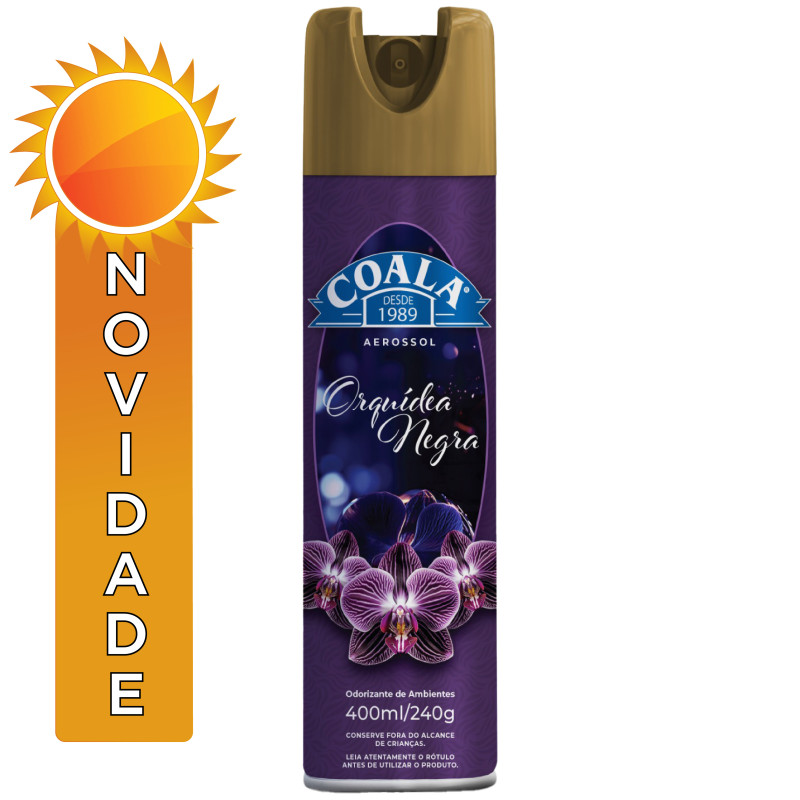 ODORIZANTE DE AMBIENTE AEROSOL COALA 400ML  ORQUÍDEA NEGRA - CX COM 6 UN