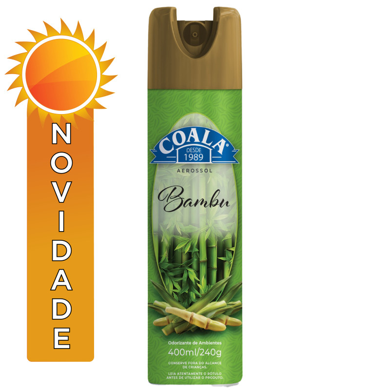 ODORIZANTE DE AMBIENTE AEROSOL COALA 400ML  BAMBU - CX COM 6 UN